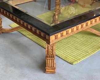 Wood & Stone Large Square Coffee Table 