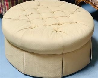 Golden Round Ottoman 