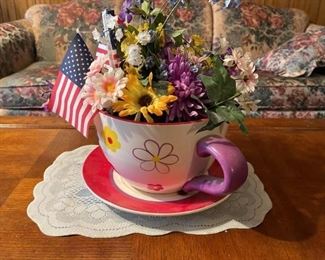 Flower Arrangement - Teacup Vase