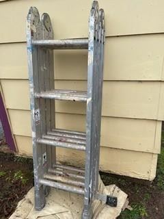 Folding Aluminum Extension Ladder