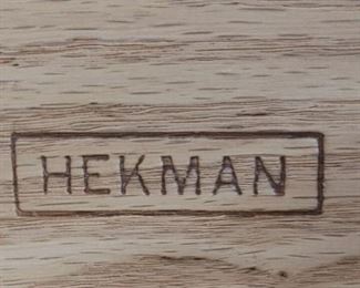 Hekman drop leaf’s mahogany inlaid library desk