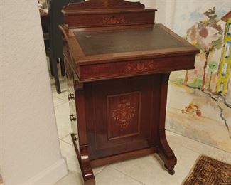 Maple and Co  Antique drop front secretary desk 