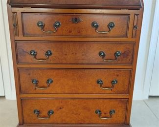 Antique drop front secretary desk with display book case