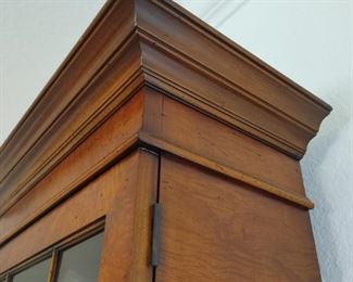 Antique drop front secretary desk with display book case