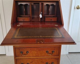 Antique drop front secretary desk with display book case