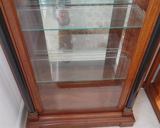 Ethan Allen display Curio cabinets with illumination (2 pieces)