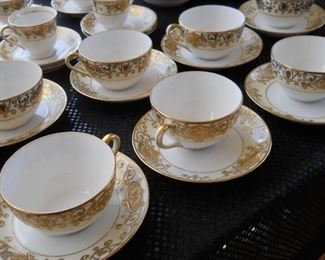 Tea cups nippon heavy gilded gold