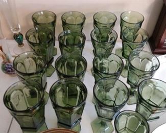 Green glassware as shown