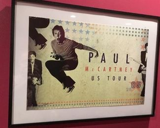 Framed tour poster