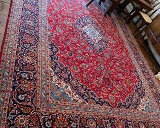 #7	Persian Kashan 9'9"x13'10" Hand-knotted Rug (dining room)	 $1,400.00 
