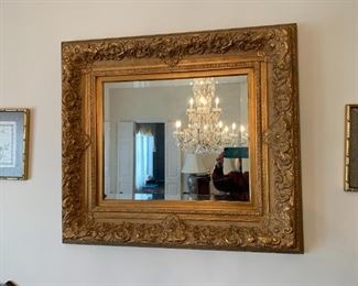 #16	Gold-Beveled Mirror w/Heavy Finish Frame   35x31	 $100.00 
