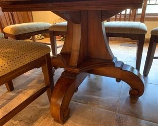 #45	Ashley Dining Table w/2 leaves & 8 Chairs w/pedistal   54-84x55x30	 $350.00 
