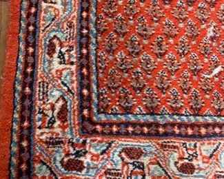 #62	Mir Red/Turquoise/Cream Handknotted Rug   2'5" x 20'5"	 $1,600.00 
