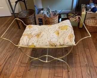 #65	Brass Vanity Stool w/cushionn  16t x 26W	 $20.00 
