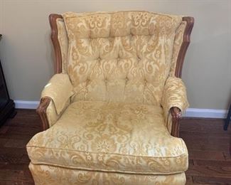 #74	Gold Swivel Rocker w/wood arms (as is scratches)	 $20.00 
