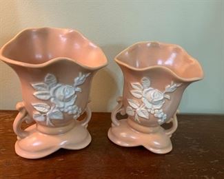 #78	Weller Pottery - Cameo Rose Pattern (sold as a set of 2)	 $30.00 

