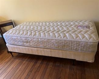 #87	Sealy Posturepedic Twin Mattress/Boxspring w/hollywood Frame	 $50.00 

