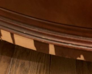 #96	3 drawer Chest of Drawers w/pull-out tray table (as is finish bottom) - Mahogany Drexel - 38x19x32	 $75.00 
