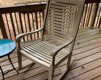 #105	White Painted wood Rocker	 $100.00 
