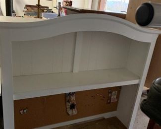 Hutch for  #162	Bassett White-Painted Desk w/3 drawers & pull-out Keyboard w/chair  52x27x30 with 46" hutch	 $150.00 
