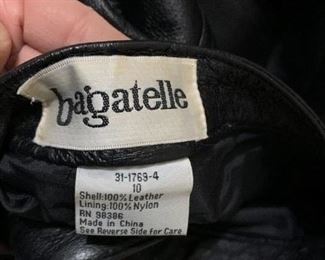 #174	Bagatelle Size 10 Leather pants and vest 	 $50.00 
