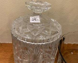 #179	Crystal biscuit Jar w/Top	 $25.00 
