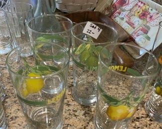 #183	Set of 4 Glasses w/lemons	 $22.00 
