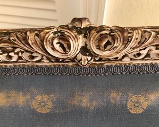 DETAIL OF BACK OF FRENCH CHAIR