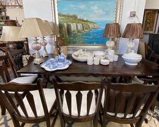 Vintage wood dining set