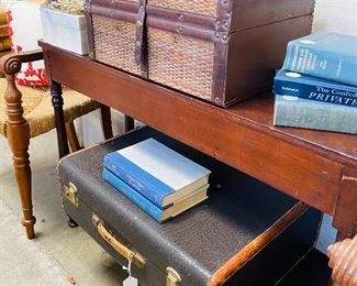 Vintage wood consule table