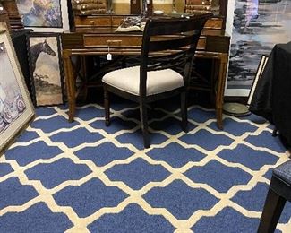 Blue wool rug