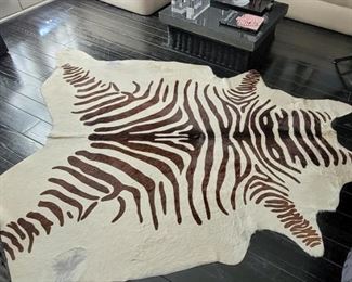 Faux Zebra hide rug
