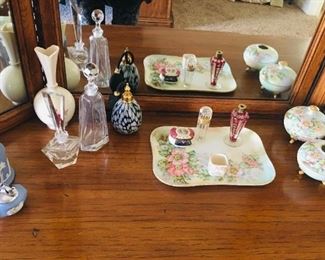 Vanity Items / Perfume Bottles /Antique Hair Collector 