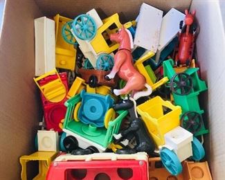 Box of Fisher-Price Toys