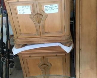 Bernhardt Blonde Nightstands (2) - Bedroom set incl. bed and armoire $999 ($12k new) (Photo 3/4)