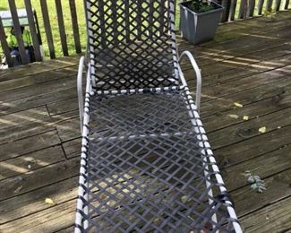 Brown Jordan Tamiami patio furniture: Large table, 6 chairs, 1 chaise + small table $999 ($4k new) (Photo 4/5)