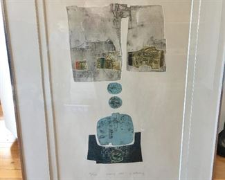 Korean artist K.B. Hwang signed and numbered mezzotint(?).  