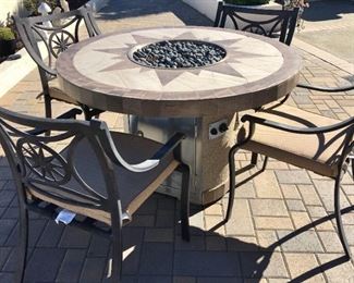 Bull fire pit table
