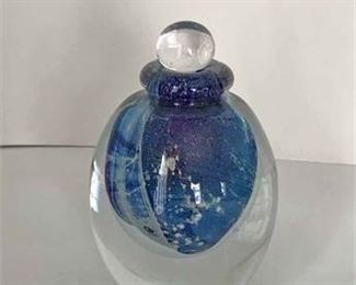 Signed Blown Glass Perfume Bottle