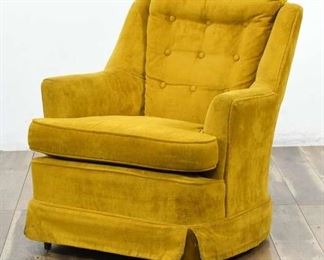 Vintage Goldenrod Arm Chair - Damaged: 1 Broken Leg
