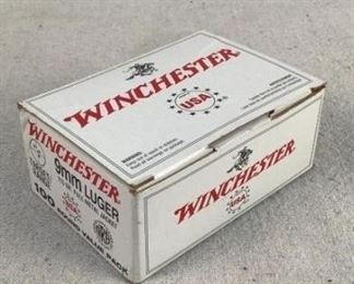 Mfg - (100)Winchester
Model - White Box
Caliber - 9mm Luger
Located in Chattanooga, TN
Condition - 1 - New
This is a box of (100) Winchester 9mm range ammo with 115 grain full metal jacket projectiles. These are suitable for target practice at the range.