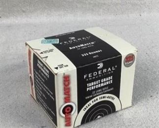 Mfg - (325)Federal
Model - Auto Match
Caliber - 22 Long
Located in Chattanooga, TN
Condition - 1 - New
This is a box of (325) Federal Auto Match rounds of 22 long rifle. This ammunition is ideal for semi automatics for the range. They claim target grade accuracy with a solid 40 grain projectile.