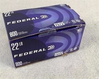 Mfg - (800) Federal 40gr
Model - 22 LR Range Pack
Located in Chattanooga, TN
Condition - 1 - New
This is a 800 count box of Federal 40 grain 22 Long Rifle LRN ammo, ideal for range use, or possibly even small game.