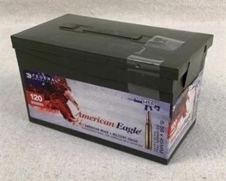 Mfg - (120) Federal
Model - American Eagle
Caliber - 5.56 NATO
Located in Chattanooga, TN
Condition - 1 - New
This is a small case of Federal American Eagle 556. These full metal jackets are 55 grain and great for a day at the range.