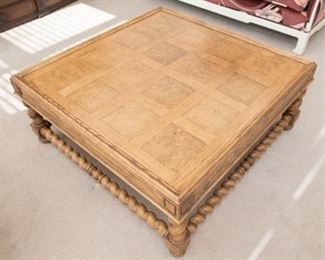 Barley Twist Coffee Table with Parquet Top
