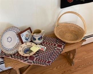 Nicholas Mosse pottery, sweet grass basket