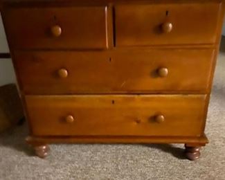 19th c cherry chest of drawers
