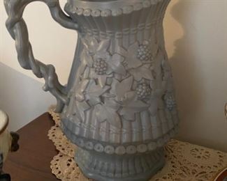 English salt glazed pitcher, circa 1850s