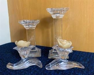 Glass Candleholders