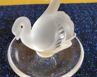 Lalique Crystal Swans